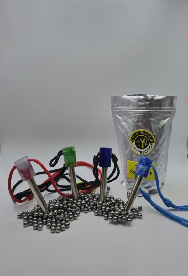 Magnetic Slingshot Ammo Holder – 10mm N52 Power | Custom Acrylic Top & Adjustable Paracord Lanyard