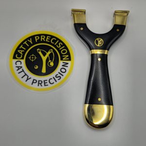 🖤 Custom Handmade Slingshot – Luxury Black Stained Wood Handle