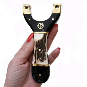 🦌 Custom Handmade Slingshot – Buffalo Horn & Deer Antler Handle Suitable for Flat Bands & Tubes