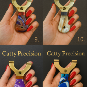 📆PRE-ORDER Custom MINI Round Brass-Top with a Resin Handle Slingshot