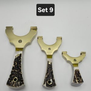🔥 THE ULTIMATE PREMIUM MATCHING SET – FATHER, SON & MINI 🔥 - Brass Tops with Deer Antler Handles