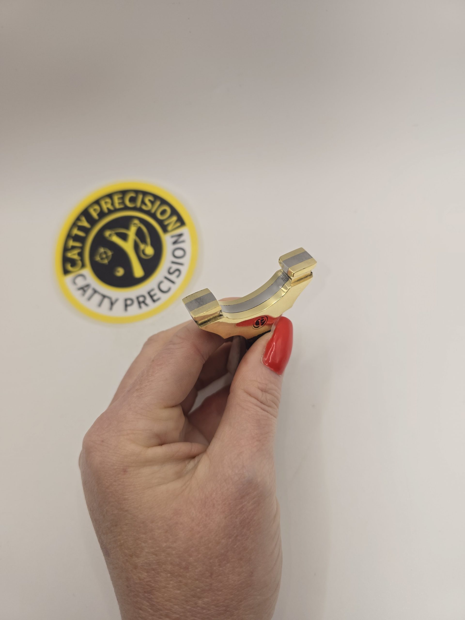 🦌MINI BRASS-TOP Deer Antler Slingshot with colored insert 🔥. - Image 3