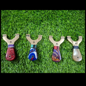 📆PRE-ORDER Due in 12/12/2025 - Custom MINI Round Brass-Top with a Resin Handle Slingshot