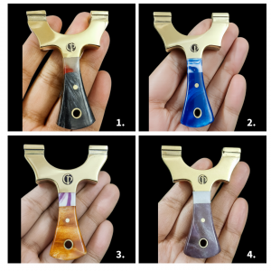 📆PRE-ORDER Due in 12/12/2025 - Custom MINI Brass-Top with a Resin Handle Slingshot