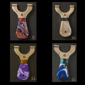 📆PRE-ORDER Due in 12/12/2025 - Custom MINI Round Brass-Top with a Resin Handle Slingshot