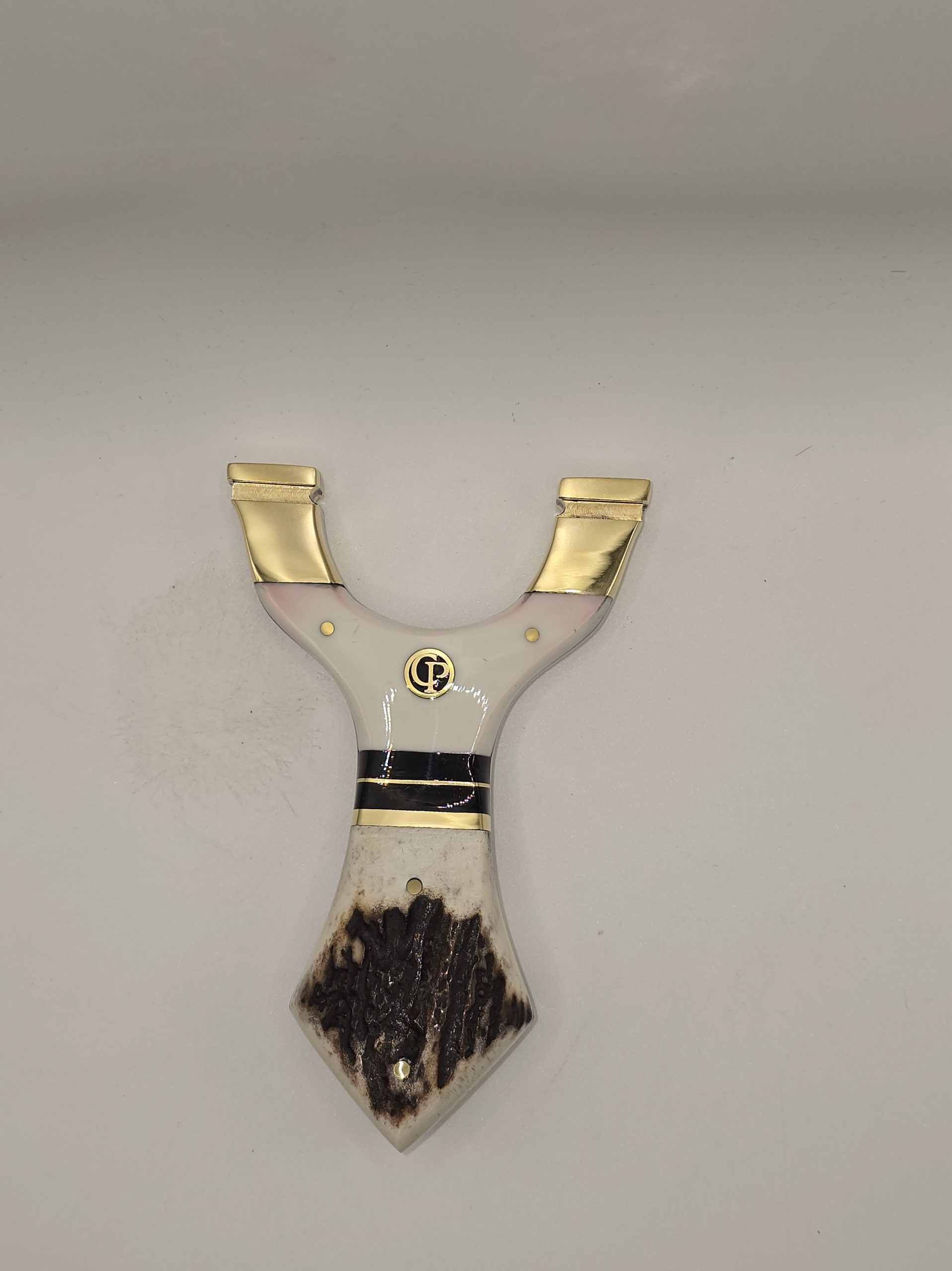 🎯 Catty Precision Predator – White Resin Pink Hue & Deer Antler Hybrid OTT Hunting Slingshot - Image 5