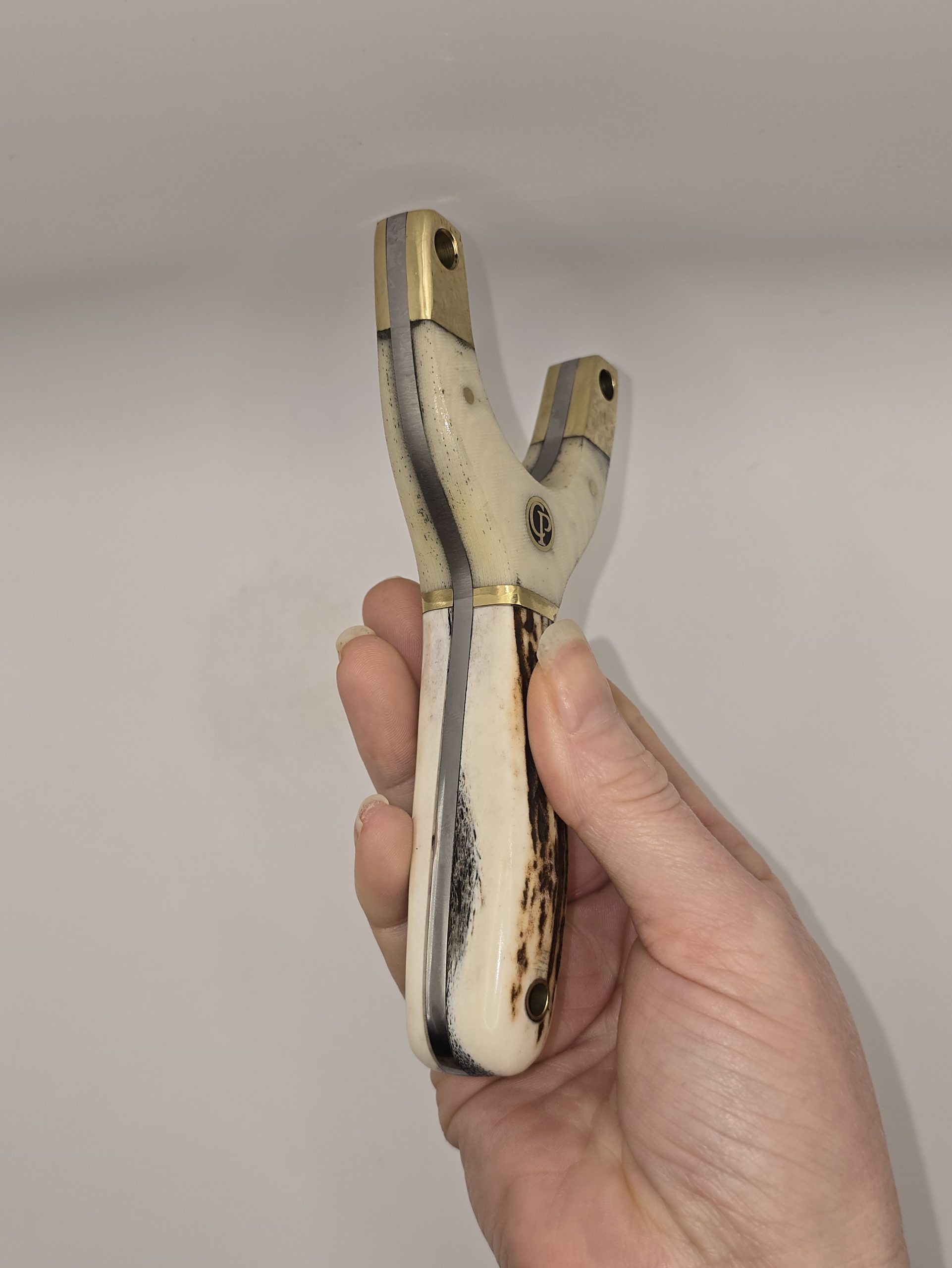 ✅ Catty Precision Hunter – Cream Micarta Tube Slingshot - Image 3