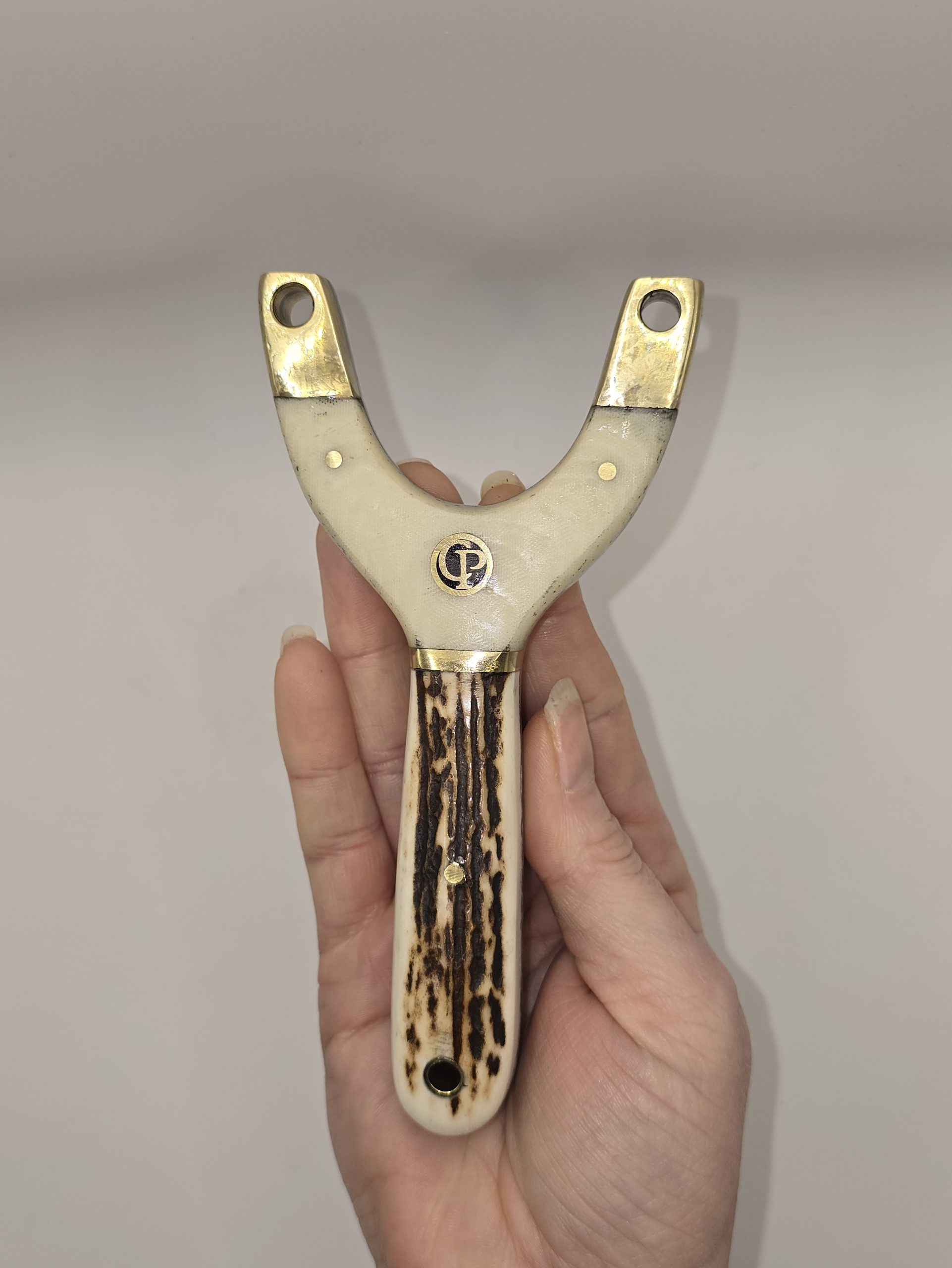 ✅ Catty Precision Hunter – Cream Micarta Tube Slingshot - Image 2