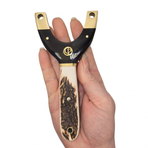✅ Catty Precision Hunter – Black Resin & Stag Handle Tube Slingshot