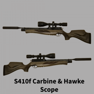 Air Arms S410F Carbine .22 – Pre-Owned – Complete Hunting Setup with Hawke Scope