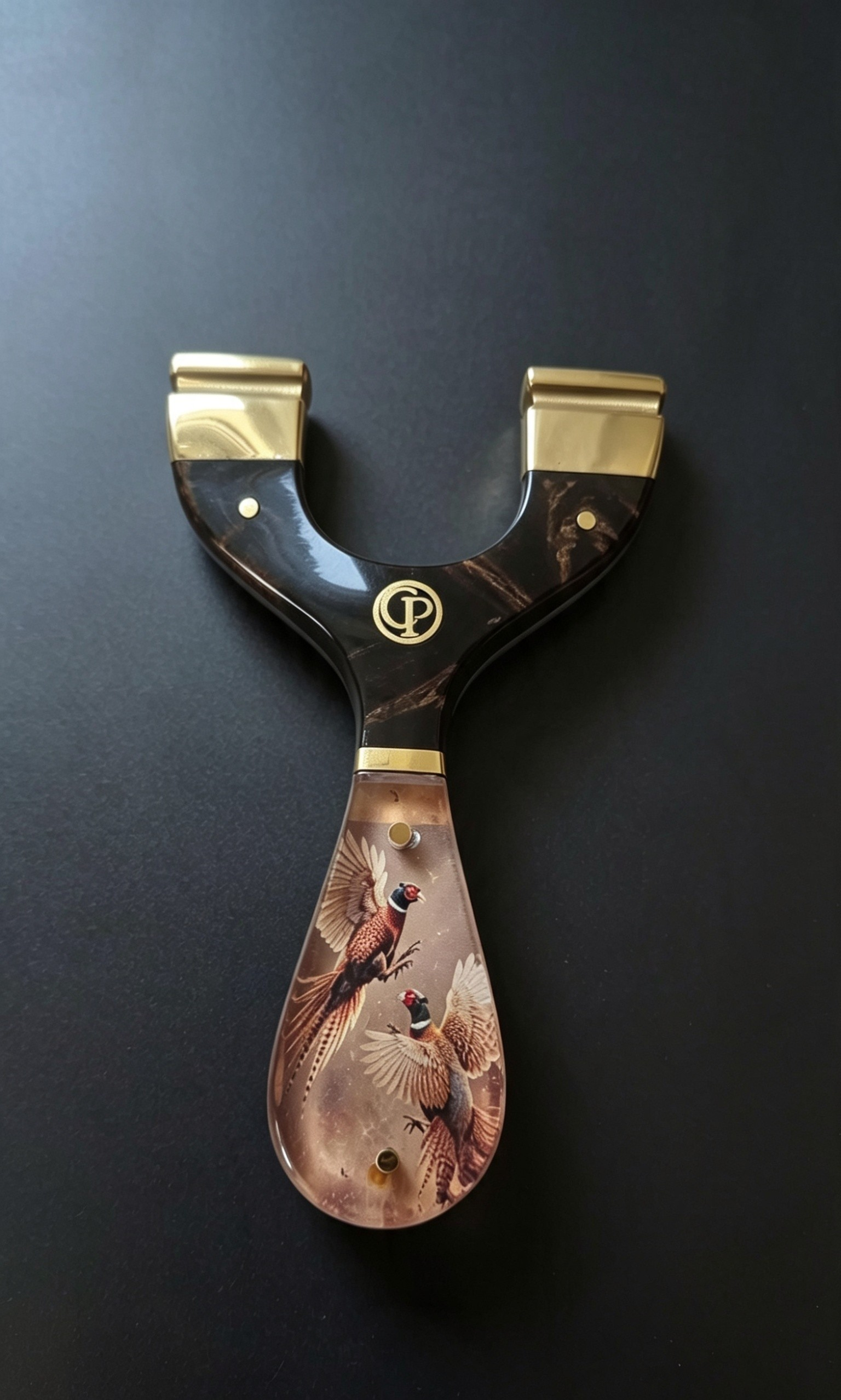 Woodland Pheasant – Twin Flight Custom Slingshot - Image 2